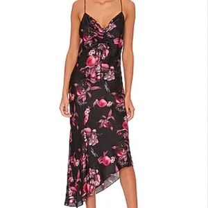 ALLSAINTS Alexia Soleil Dress in Dark Cherry Pink Size 10